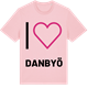 Pink Cotton t-shirt med Jag älskar Danbyö t-shirt stort tryck
