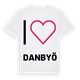 White t-shirt med Jag älskar Danbyö t-shirt stort tryck