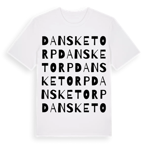 Dansketorp ordlek t-shirt – ekologisk bomull t-shirt från Pinshirt