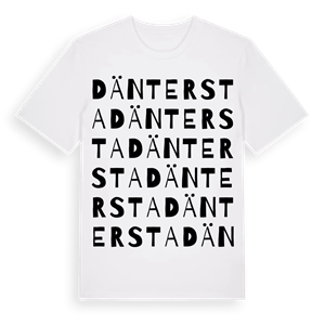 Däntersta ordlek t-shirt – ekologisk bomull t-shirt från Pinshirt