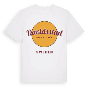 Davidsstad cirkel t-shirt – ekologisk bomull t-shirt från Pinshirt