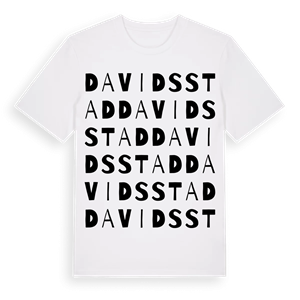 Davidsstad ordlek t-shirt – ekologisk bomull t-shirt från Pinshirt
