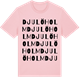 Pink Cotton t-shirt med Djulöholm ordlek t-shirt