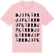 Pink Cotton t-shirt med Djupkärr ordlek t-shirt
