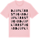 Pink Cotton t-shirt med Djupkärrstugan ordlek t-shirt