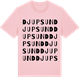 Pink Cotton t-shirt med Djupsund ordlek t-shirt