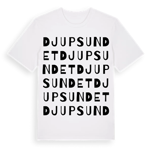 Djupsundet ordlek t-shirt – ekologisk bomull t-shirt från Pinshirt