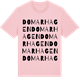 Pink Cotton t-shirt med Domarhagen ordlek t-shirt