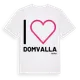 White t-shirt med Jag älskar Domvalla t-shirt stort tryck