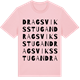 Pink Cotton t-shirt med Dragsviksstugan ordlek t-shirt