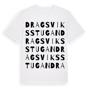 Dragsviksstugan ordlek t-shirt – ekologisk bomull t-shirt från Pinshirt