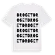 White t-shirt med Droget ordlek t-shirt