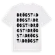 White t-shirt med Drögsta ordlek t-shirt