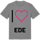 Mid Heather Gray t-shirt med Jag älskar Ede t-shirt stort tryck