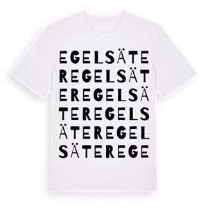 Egelsäter ordlek t-shirt – ekologisk bomull t-shirt från Pinshirt