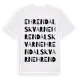 White t-shirt med Ehrendals Kvarn ordlek t-shirt