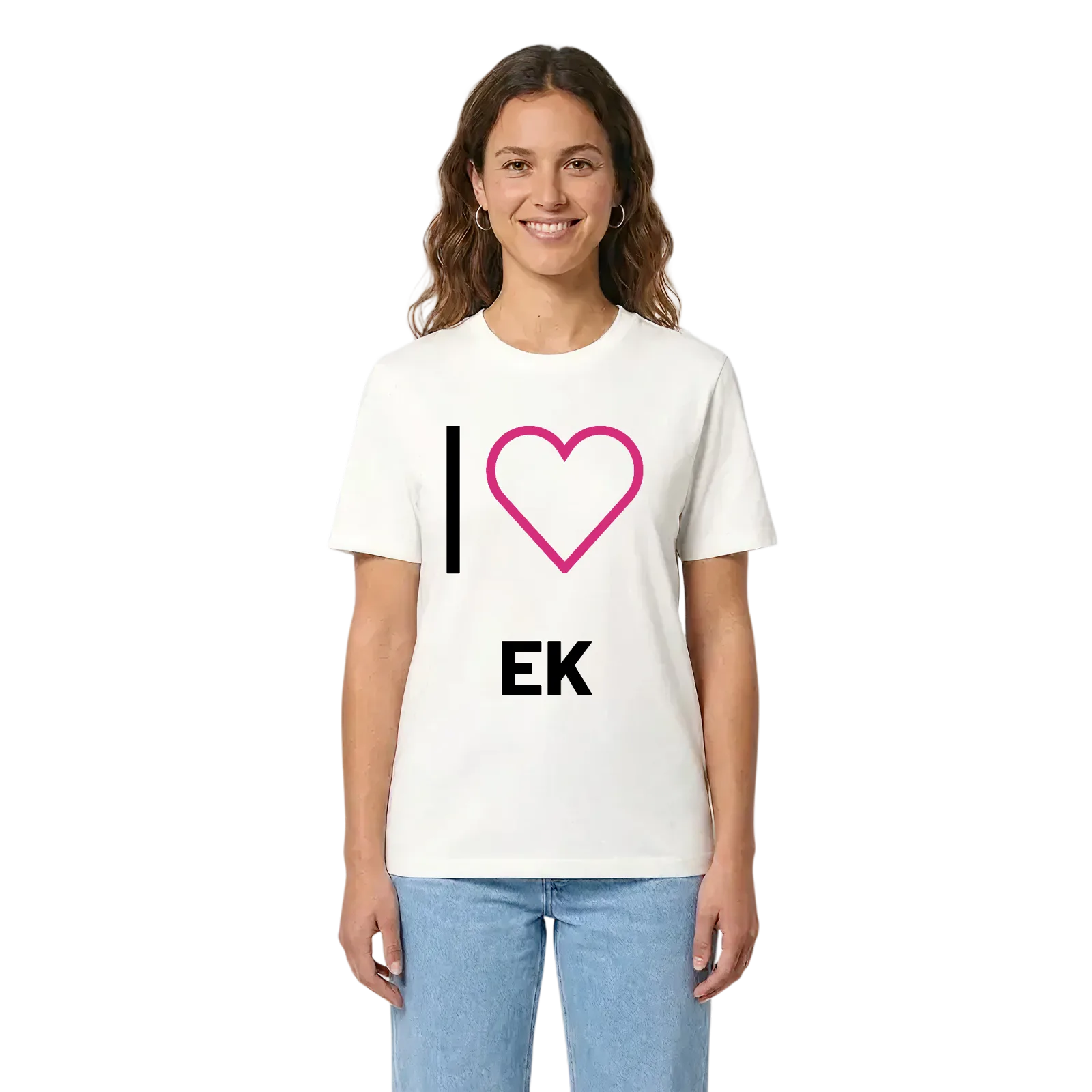 Jag älskar Ek t-shirt stort tryck – White, i miljö