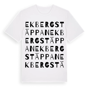 Ekbergstäppan ordlek t-shirt – ekologisk bomull t-shirt från Pinshirt