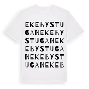 Ekebystugan ordlek t-shirt – ekologisk bomull t-shirt från Pinshirt