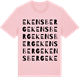 Pink Cotton t-shirt med Ekensberg ordlek t-shirt
