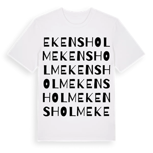 Ekensholm ordlek t-shirt – ekologisk bomull t-shirt från Pinshirt