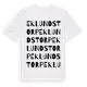 White t-shirt med Eklundstorp ordlek t-shirt