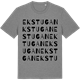Mid Heather Gray t-shirt med Ekstugan ordlek t-shirt