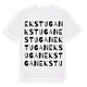 White t-shirt med Ekstugan ordlek t-shirt