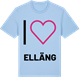 Blue Soul t-shirt med Jag älskar Elläng t-shirt stort tryck