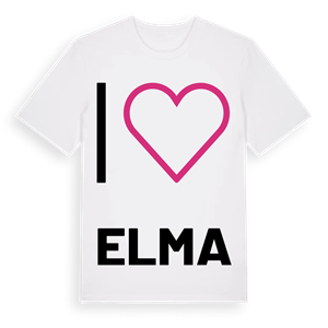 Jag älskar Elma t-shirt stort tryck – ekologisk bomull t-shirt från Pinshirt