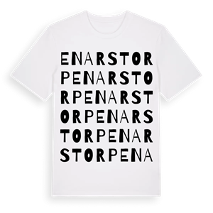 Enarstorp ordlek t-shirt – ekologisk bomull t-shirt från Pinshirt