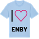 Blue Soul t-shirt med Jag älskar Enby t-shirt stort tryck