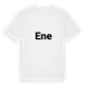 White t-shirt med Ene fetstil t-shirt
