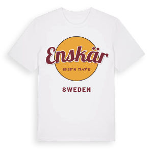 Enskär cirkel t-shirt – ekologisk bomull t-shirt från Pinshirt