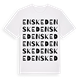 White t-shirt med Ensked ordlek t-shirt