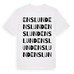 Enslund ordlek t-shirt – ekologisk bomull t-shirt från Pinshirt