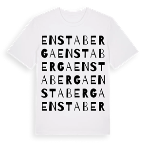 Enstaberga ordlek t-shirt – ekologisk bomull t-shirt från Pinshirt