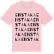 Pink Cotton t-shirt med Enstaka ordlek t-shirt