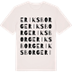 Vintage White t-shirt med Eriksborg ordlek t-shirt