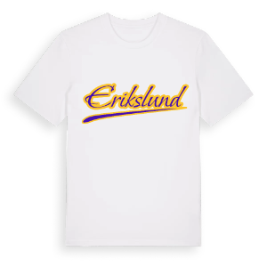 Erikslund baseball t-shirt – ekologisk bomull t-shirt från Pinshirt