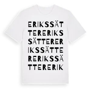 Erikssätter ordlek t-shirt – ekologisk bomull t-shirt från Pinshirt