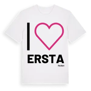Jag älskar Ersta t-shirt stort tryck – ekologisk bomull t-shirt från Pinshirt