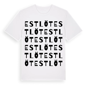 Estlöt ordlek t-shirt – ekologisk bomull t-shirt från Pinshirt