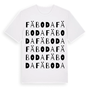 Fäboda ordlek t-shirt – ekologisk bomull t-shirt från Pinshirt