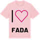 Pink Cotton t-shirt med Jag älskar Fada t-shirt stort tryck