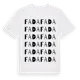 White t-shirt med Fada ordlek t-shirt
