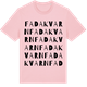 Pink Cotton t-shirt med Fada kvarn ordlek t-shirt