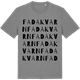 Mid Heather Gray t-shirt med Fada kvarn ordlek t-shirt