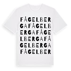 Fågelberga ordlek t-shirt – ekologisk bomull t-shirt från Pinshirt