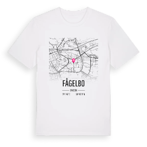 Fågelbo karta t-shirt – ekologisk bomull t-shirt från Pinshirt